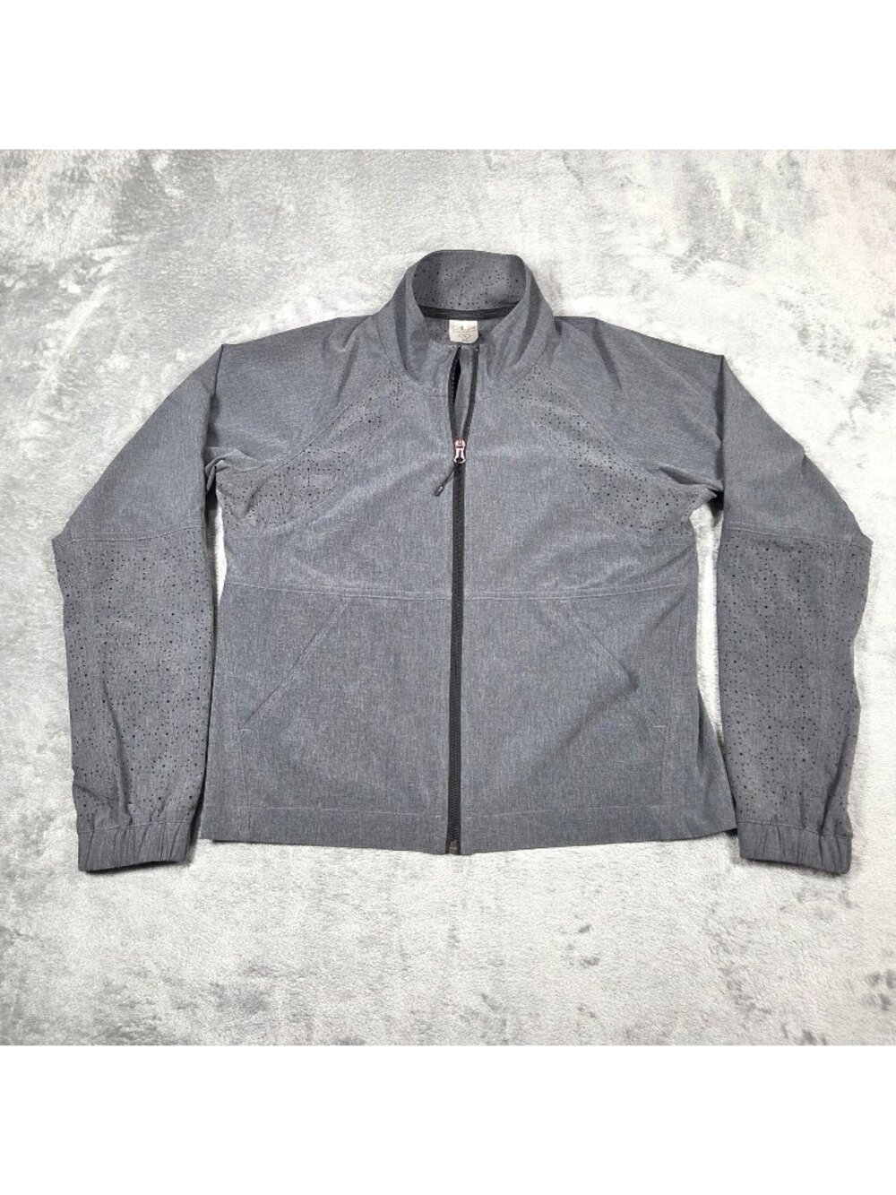 Calia Carrie Underwood Jacket XS Gray Perforated Lightweight Zip Up